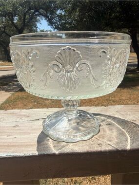 Indiana Glass Co Tiara Glass Compote Pedestal Bowl